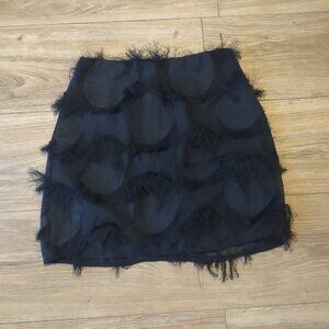 Topshop Frayed Mini Skirt